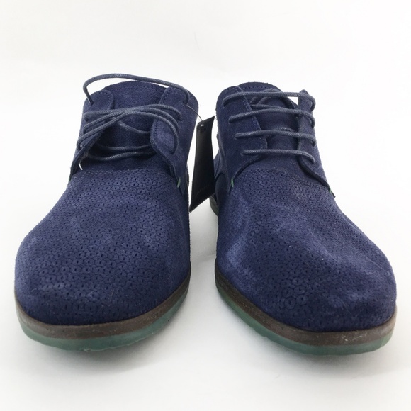 NWT ZARA Mens Black Tag Blue Suede Loafers Size 8 main image 6